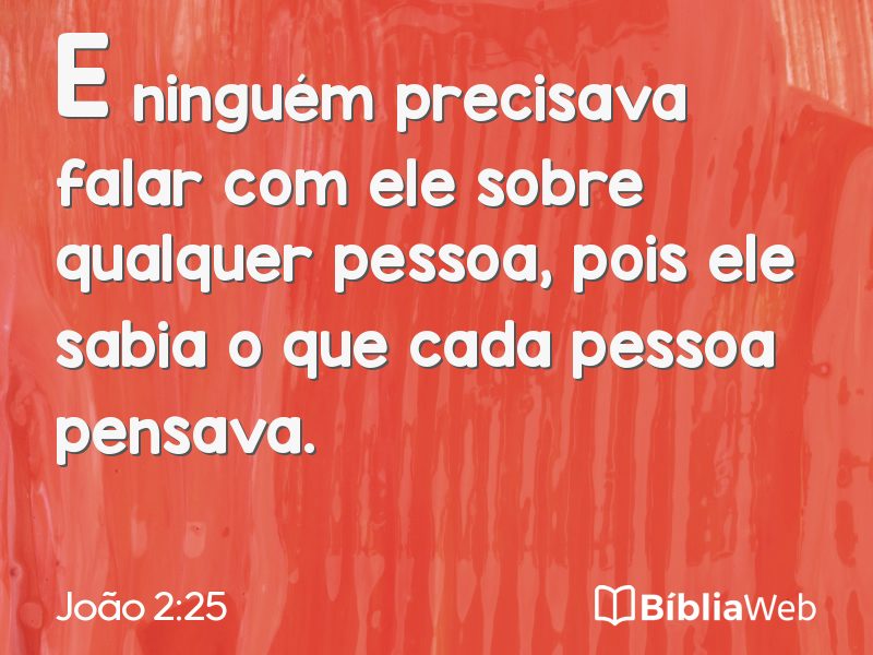 João 2:25 em imagem para compartilhar