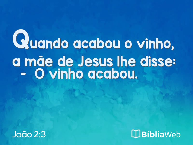 João 2:3 em imagem para compartilhar