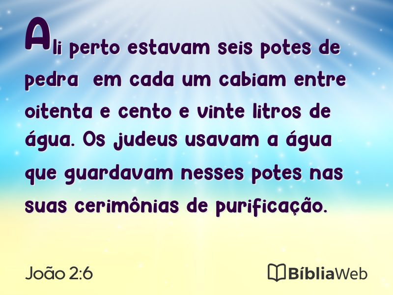 João 2:6 em imagem para compartilhar