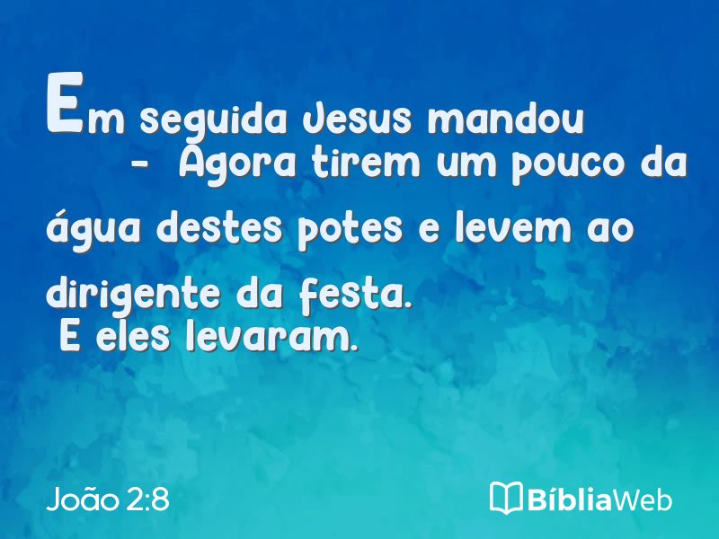 João 2:8 em imagem para compartilhar