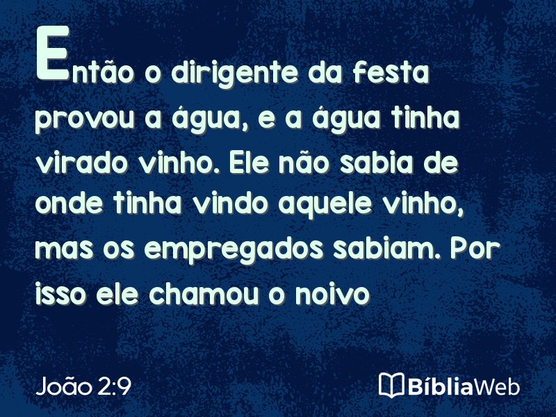 João 2:9 em imagem para compartilhar