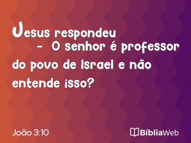 João 3:10 em imagem para compartilhar