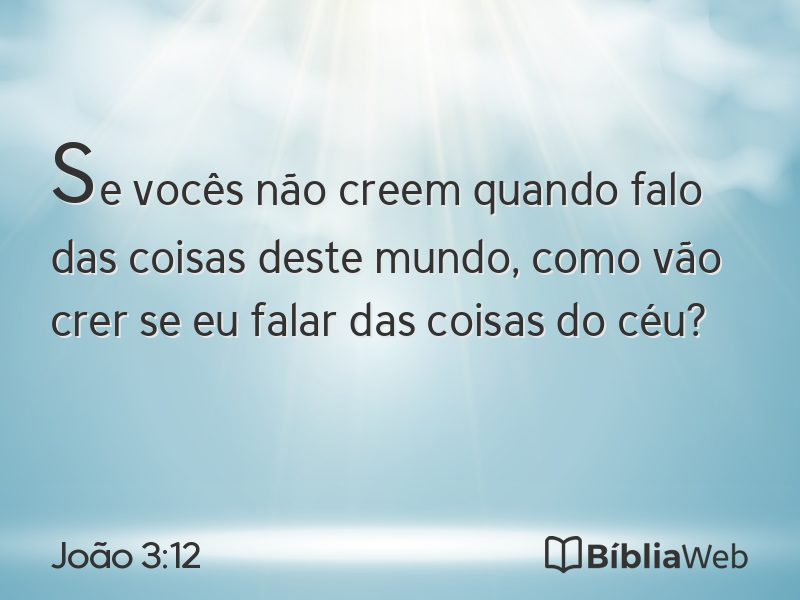 João 3:12 em imagem para compartilhar