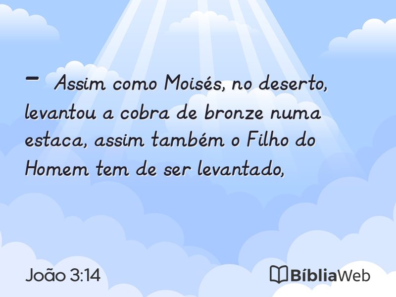 João 3:14 em imagem para compartilhar