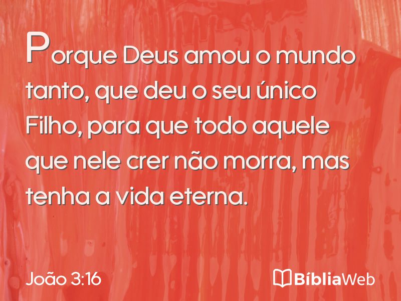 João 3:16 em imagem para compartilhar