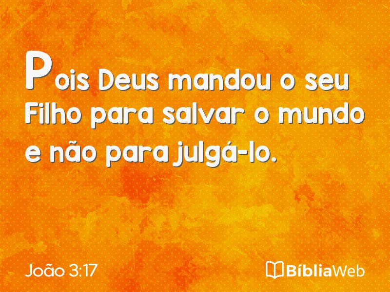 João 3:17 em imagem para compartilhar