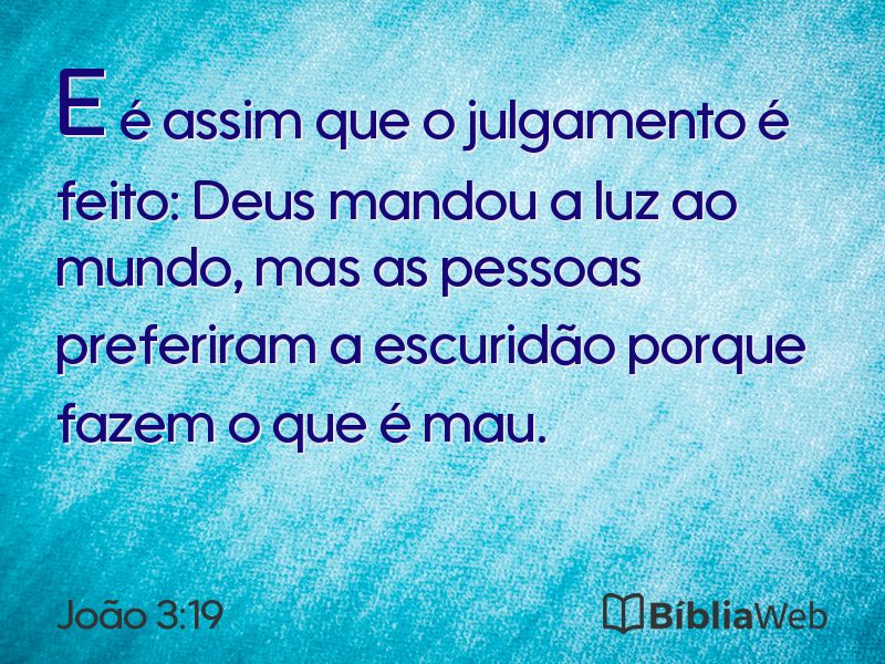 João 3:19 em imagem para compartilhar