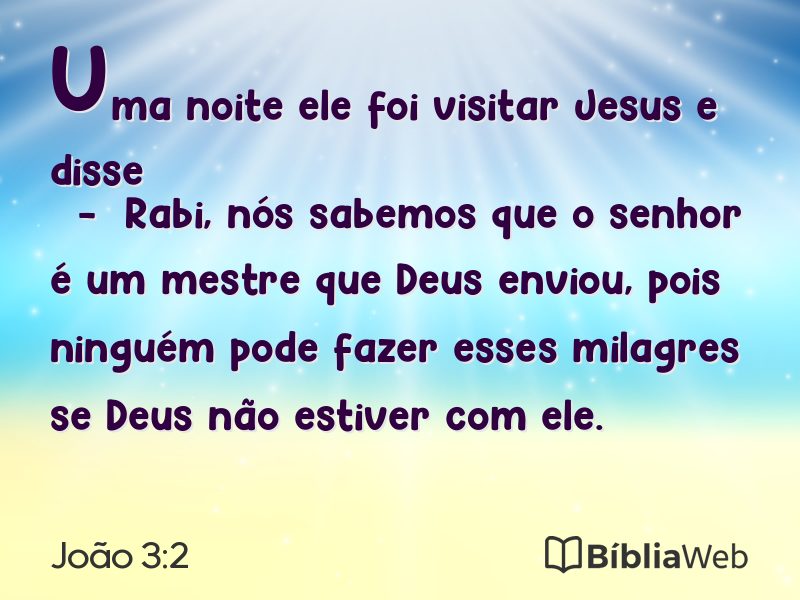 João 3:2 em imagem para compartilhar