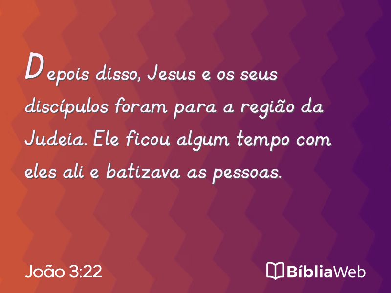 João 3:22 em imagem para compartilhar