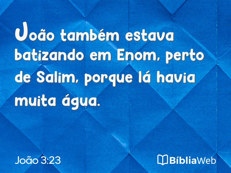 João 3:23 em imagem para compartilhar