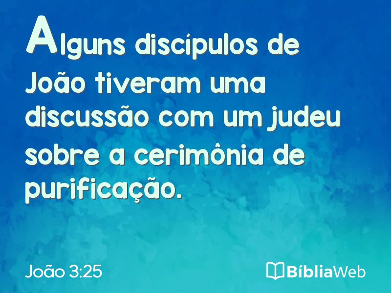 João 3:25 em imagem para compartilhar