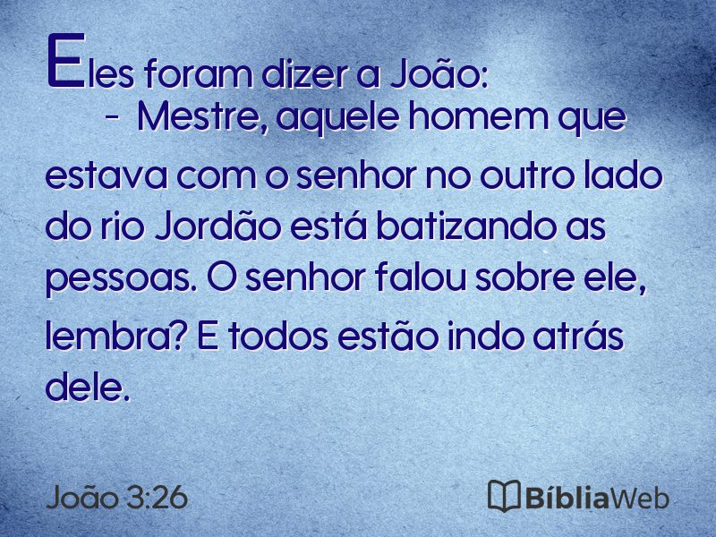 João 3:26 em imagem para compartilhar