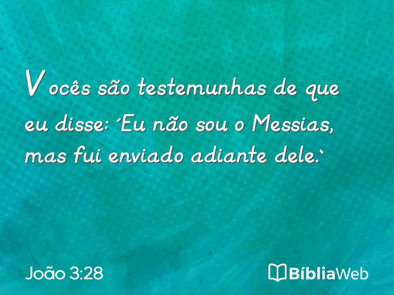 João 3:28 em imagem para compartilhar