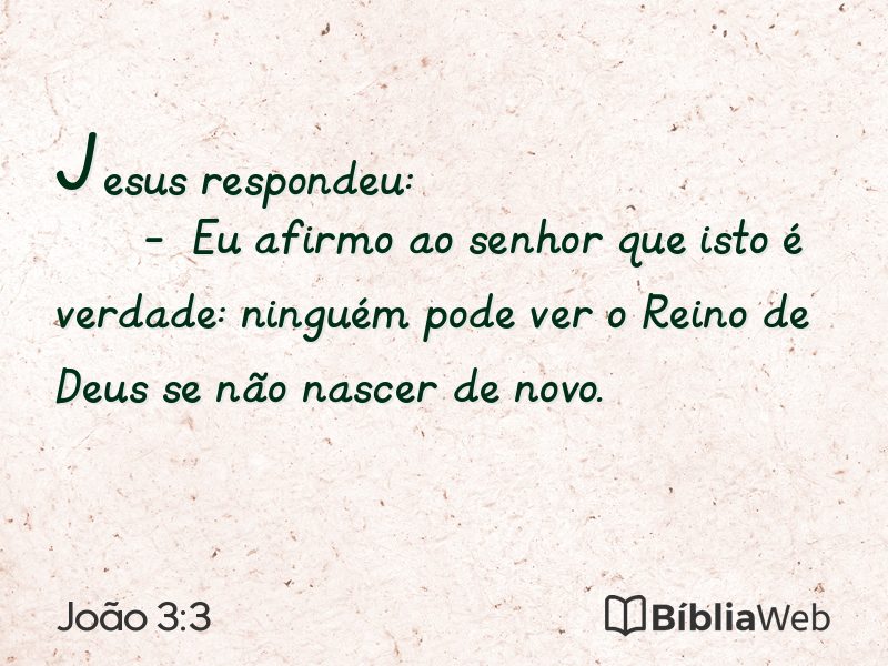 João 3:3 em imagem para compartilhar