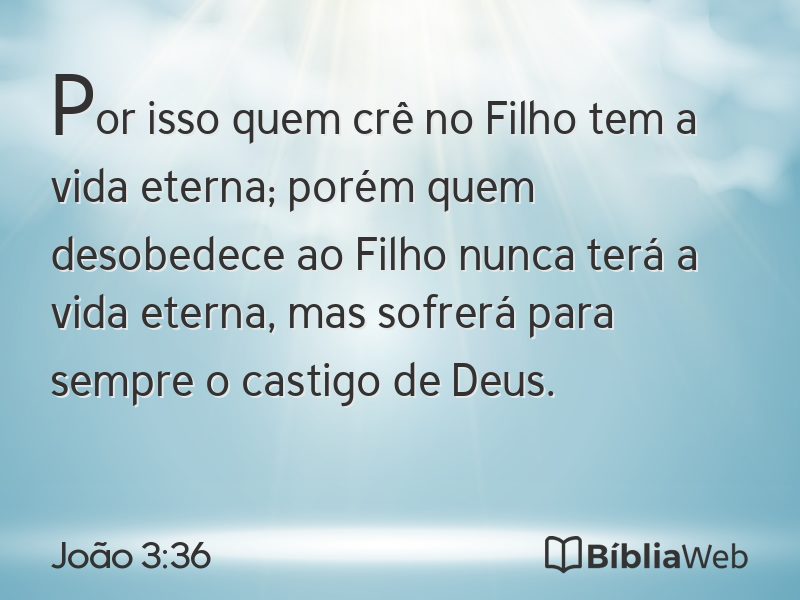 João 3:36 em imagem para compartilhar