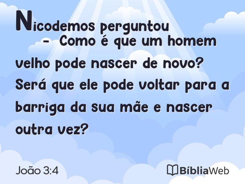 João 3:4 em imagem para compartilhar