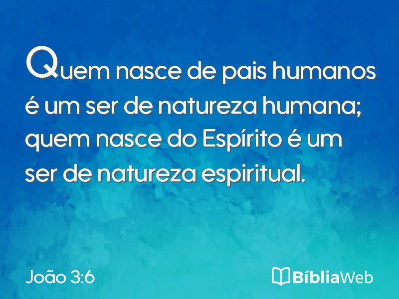 João 3:6 em imagem para compartilhar