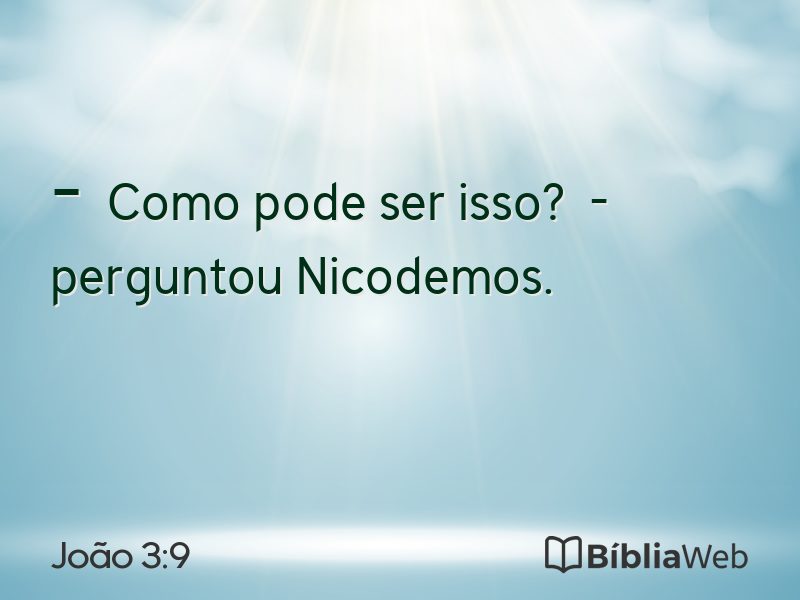 João 3:9 em imagem para compartilhar