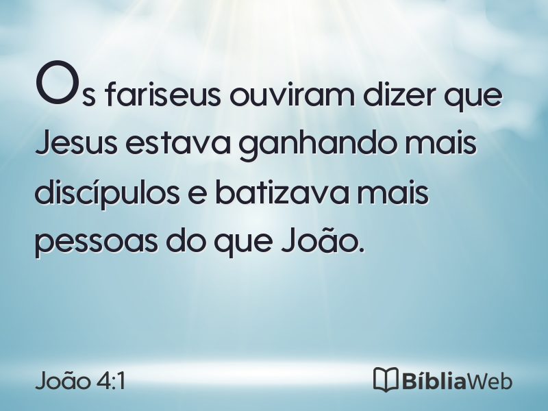 João 4:1 em imagem para compartilhar