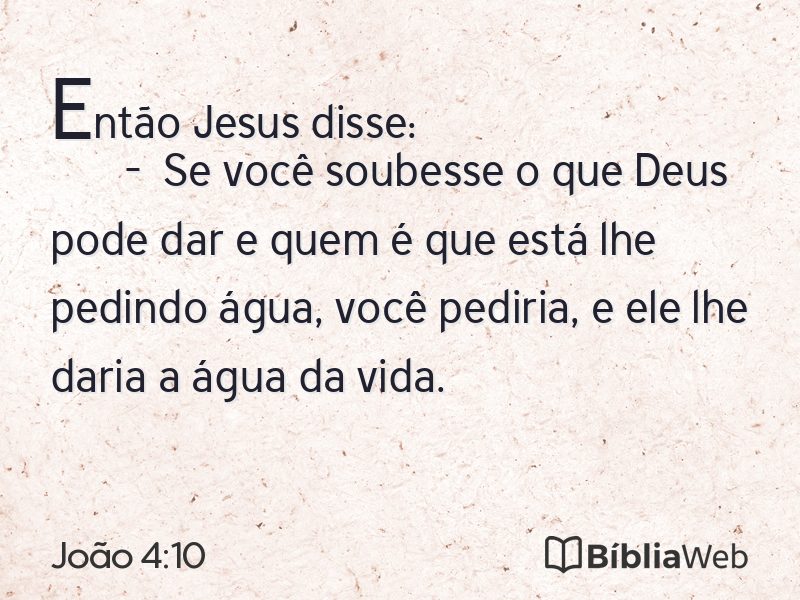 João 4:10 em imagem para compartilhar