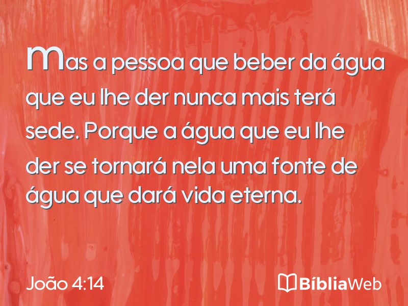 João 4:14 em imagem para compartilhar