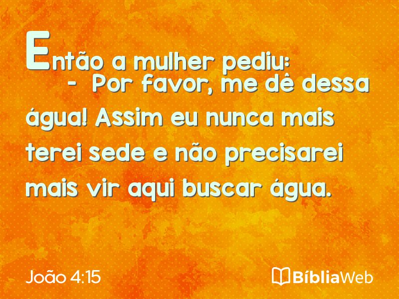 João 4:15 em imagem para compartilhar