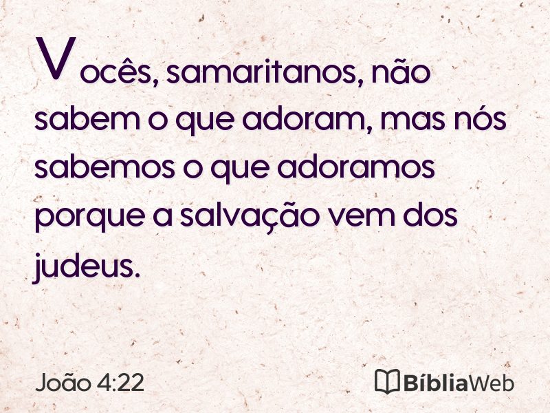 João 4:22 em imagem para compartilhar