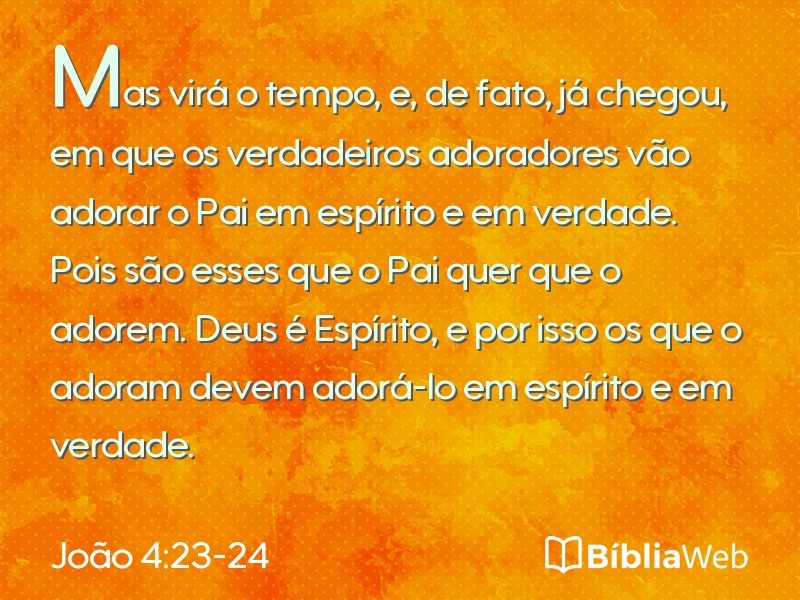 João 4:23-24 em imagem para compartilhar