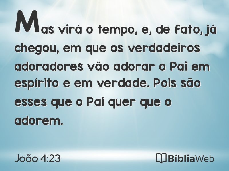João 4:23 em imagem para compartilhar