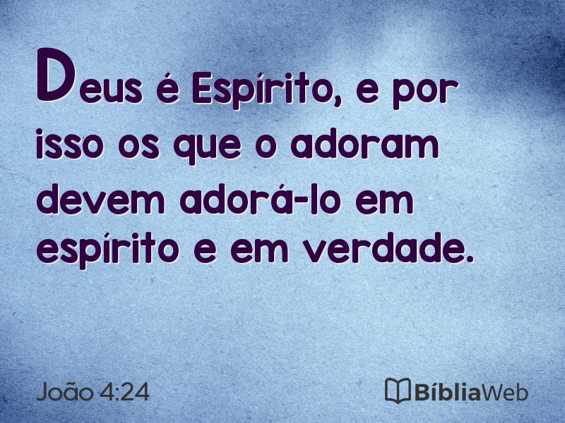 João 4:24 em imagem para compartilhar