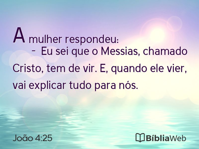 João 4:25 em imagem para compartilhar