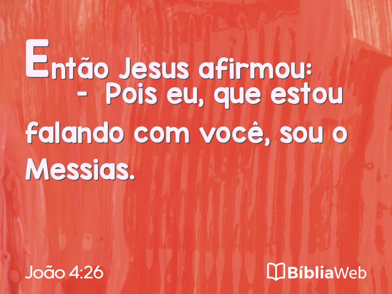 João 4:26 em imagem para compartilhar