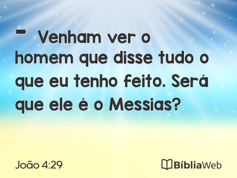 João 4:29 em imagem para compartilhar