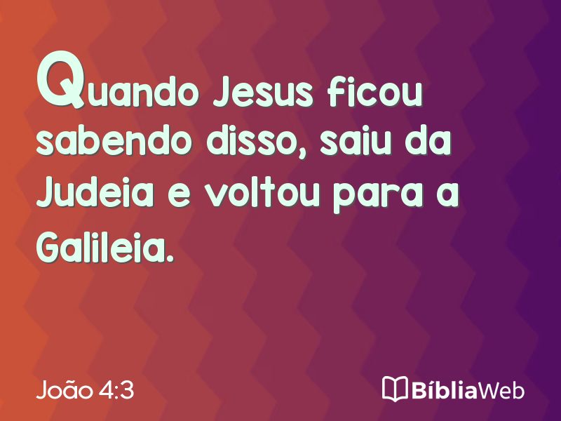 João 4:3 em imagem para compartilhar