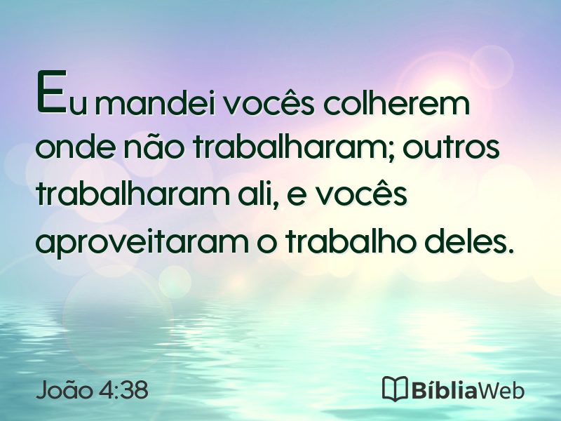 João 4:38 em imagem para compartilhar