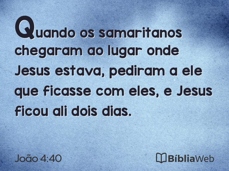 João 4:40 em imagem para compartilhar