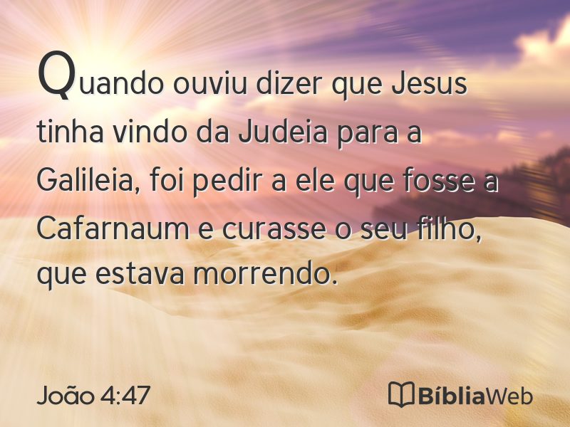 João 4:47 em imagem para compartilhar