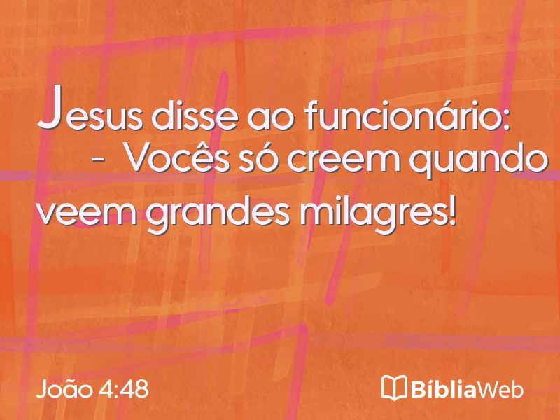João 4:48 em imagem para compartilhar
