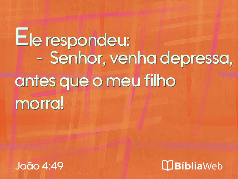 João 4:49 em imagem para compartilhar
