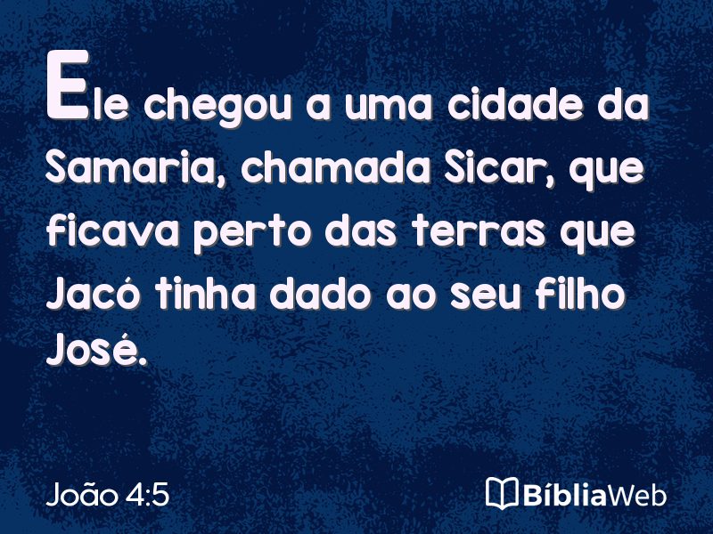 João 4:5 em imagem para compartilhar