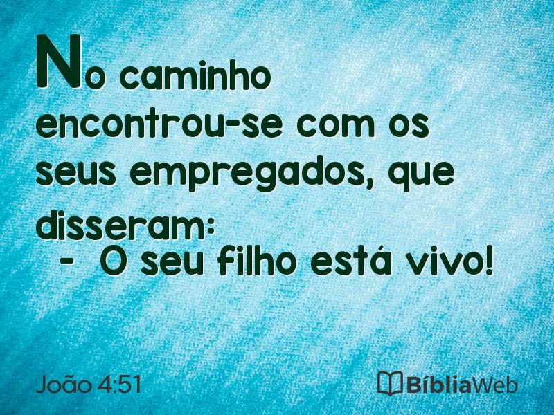 João 4:51 em imagem para compartilhar