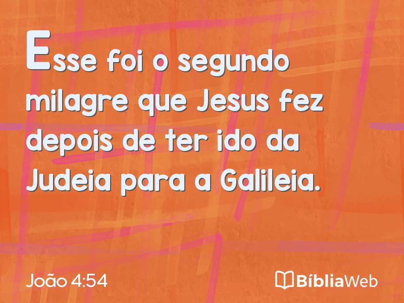 João 4:54 em imagem para compartilhar