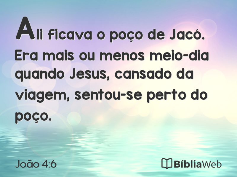 João 4:6 em imagem para compartilhar