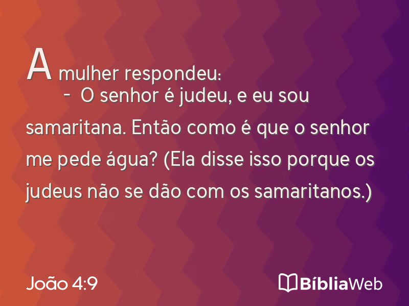 João 4:9 em imagem para compartilhar