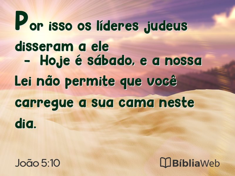 João 5:10 em imagem para compartilhar