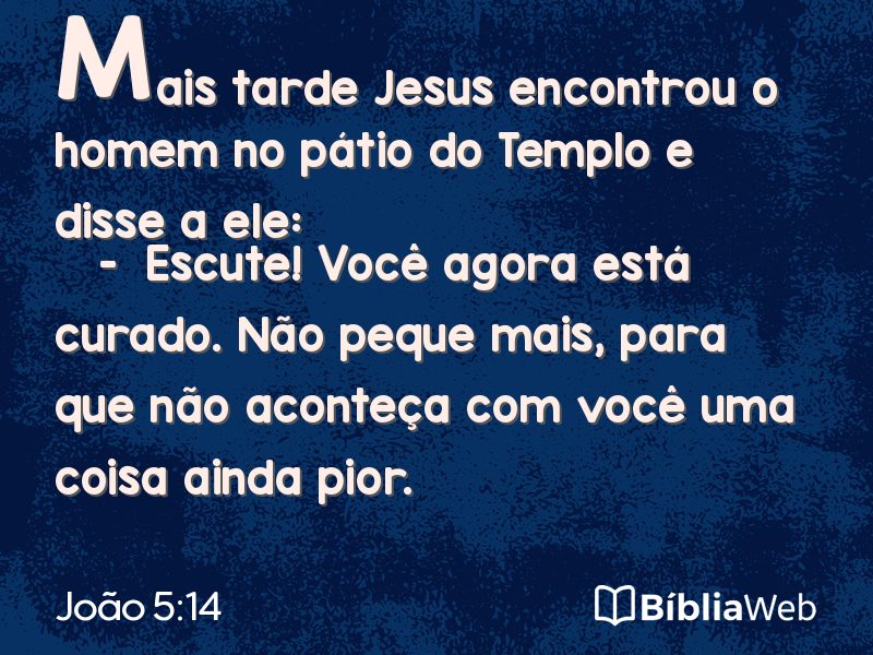 João 5:14 em imagem para compartilhar