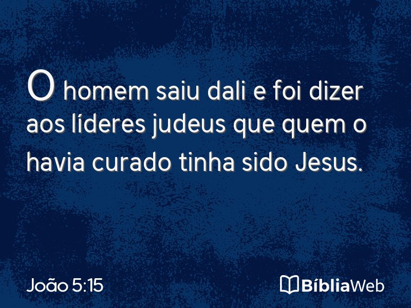 João 5:15 em imagem para compartilhar