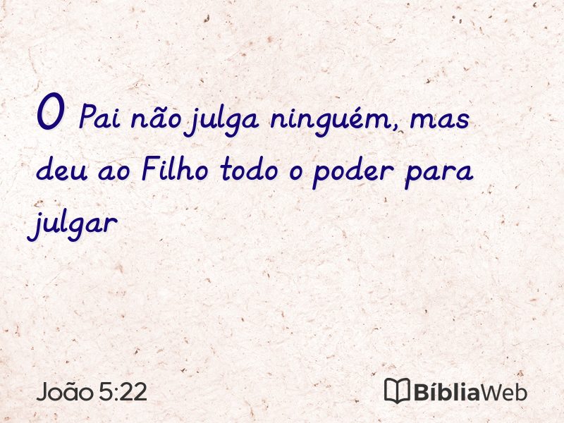João 5:22 em imagem para compartilhar