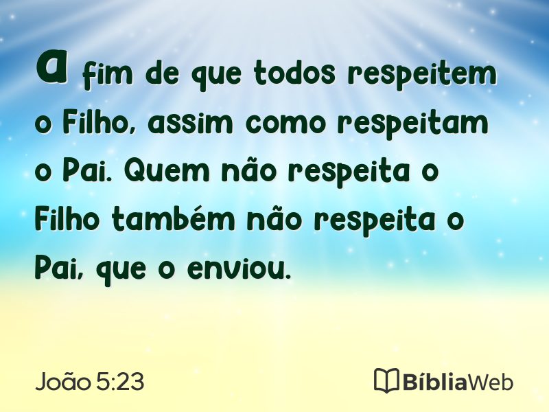 João 5:23 em imagem para compartilhar