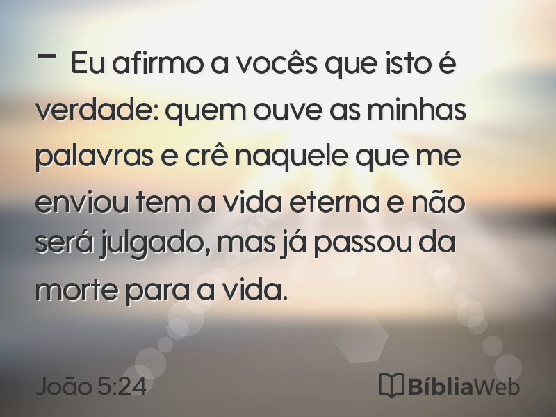 João 5:24 em imagem para compartilhar